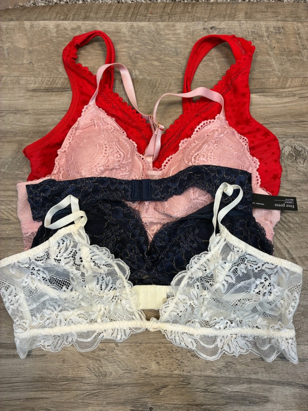 Aerie Free Press Free People 4 Lace Bralettes